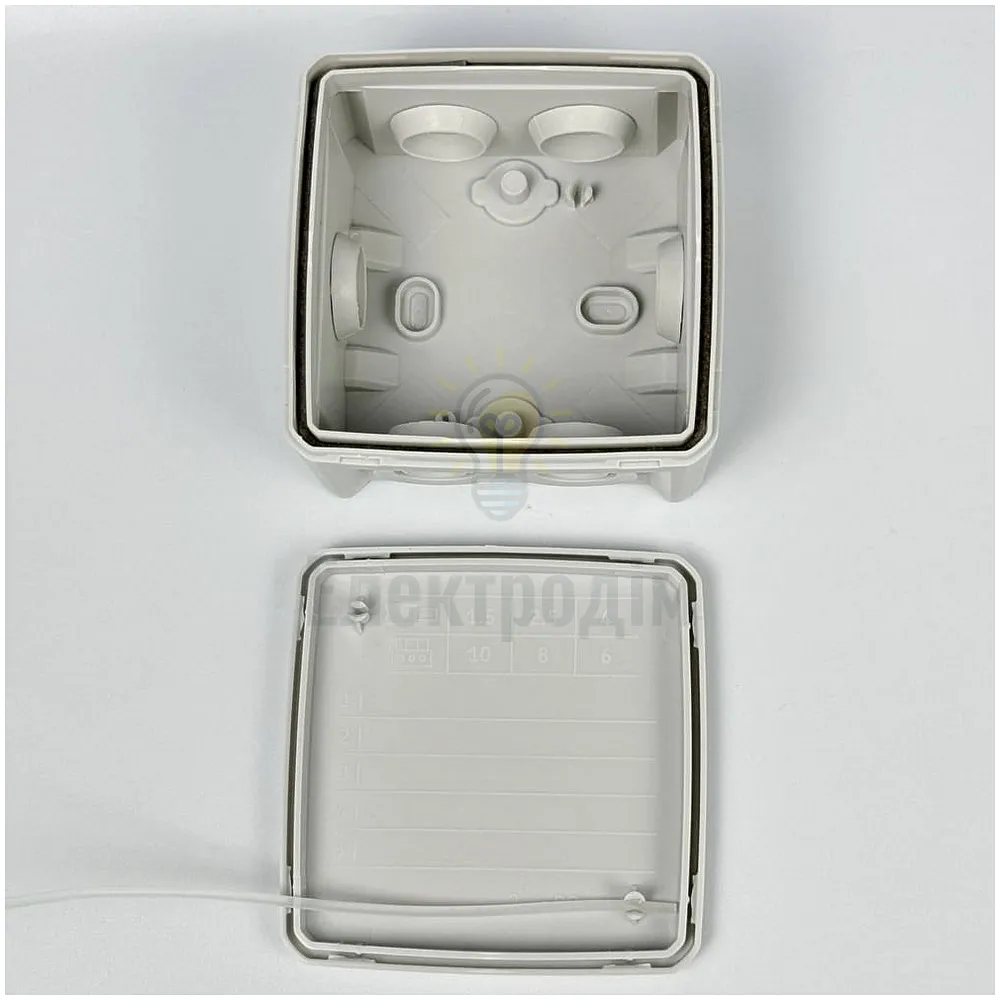 Коробка розподільча СКІМ K85 88х88х52 сіра IP55 В1102006  - фото 12
