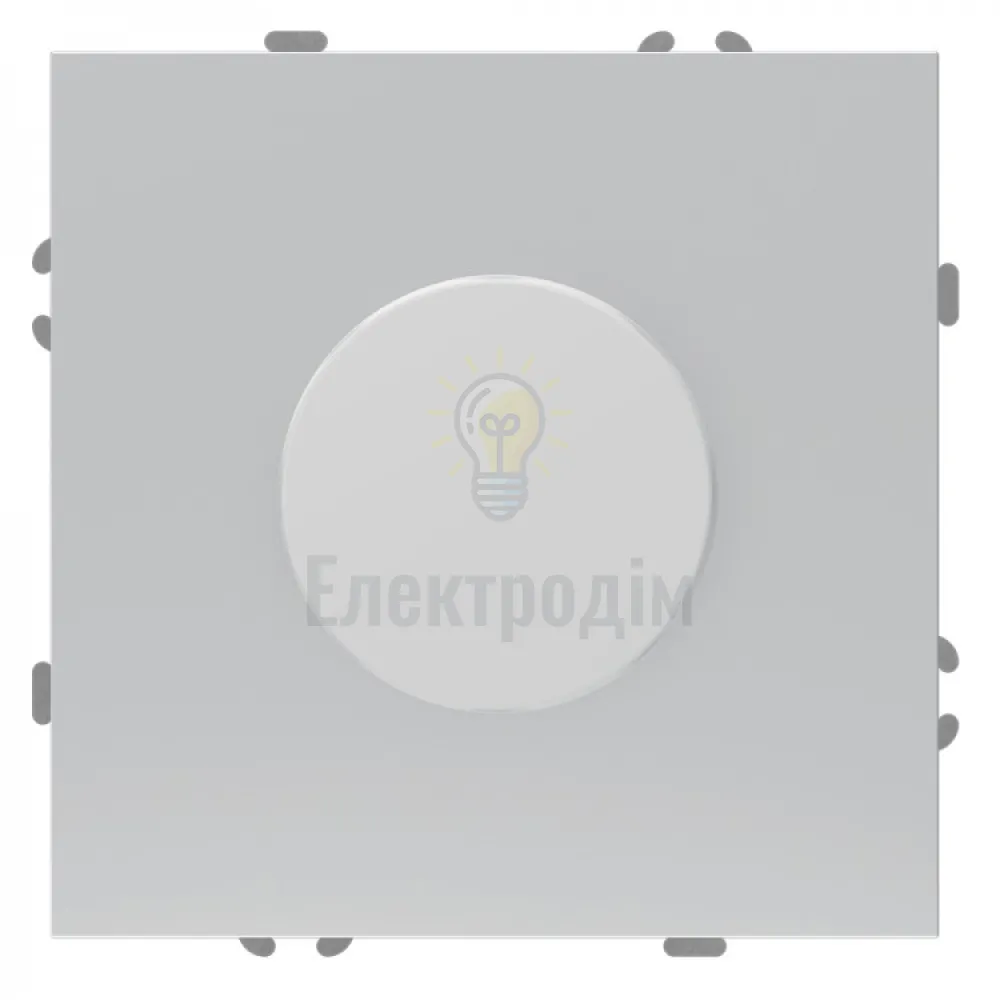 EV111D-S світлорегулятор поворотний для LED 5-100W, механізм срібло Soft 80805  - фото 1