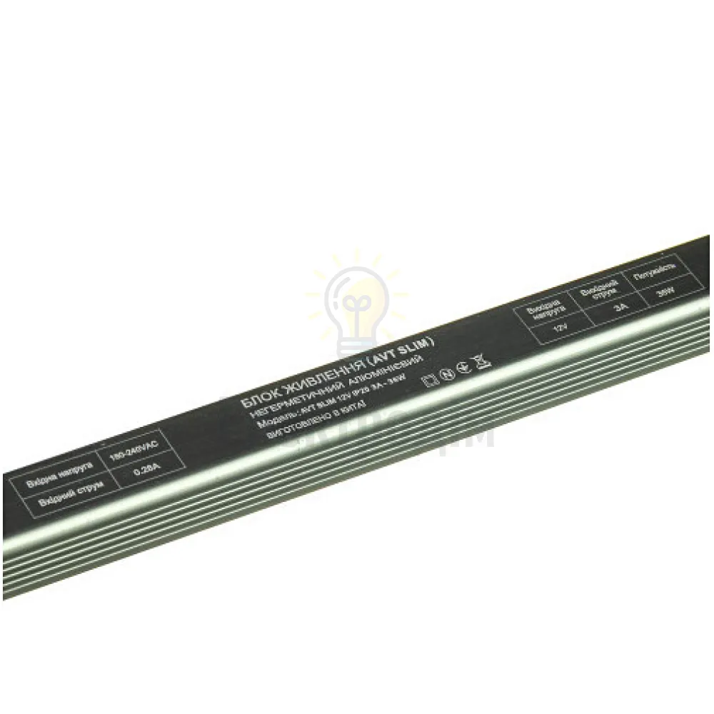 Блок  живлення 12В AVT SLIM AVT SLIM IP20 3А - 36W 1021911  - фото 2
