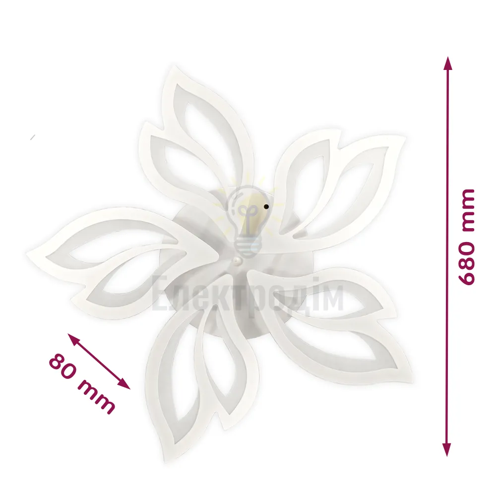LED світильник VELMAX V-CL-MAGNOLIA-5Wh, max 69W, 3000K-6500K, пульт, блок живлення, білий, 230V 23-43-21  - фото 3