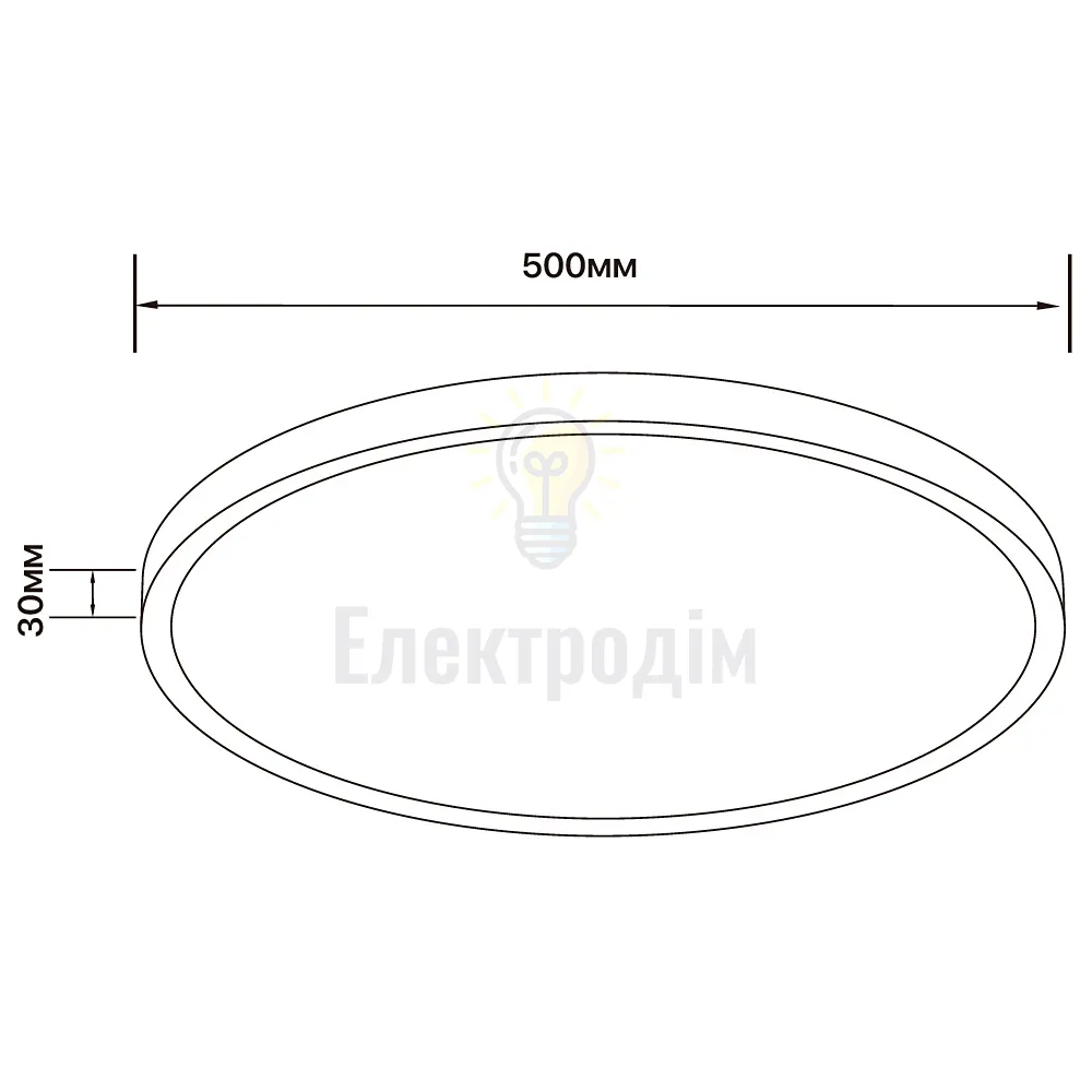 LED світильник ДББ MILLENNIUM білий Violux круг 44W 5000К ІР20 351144 