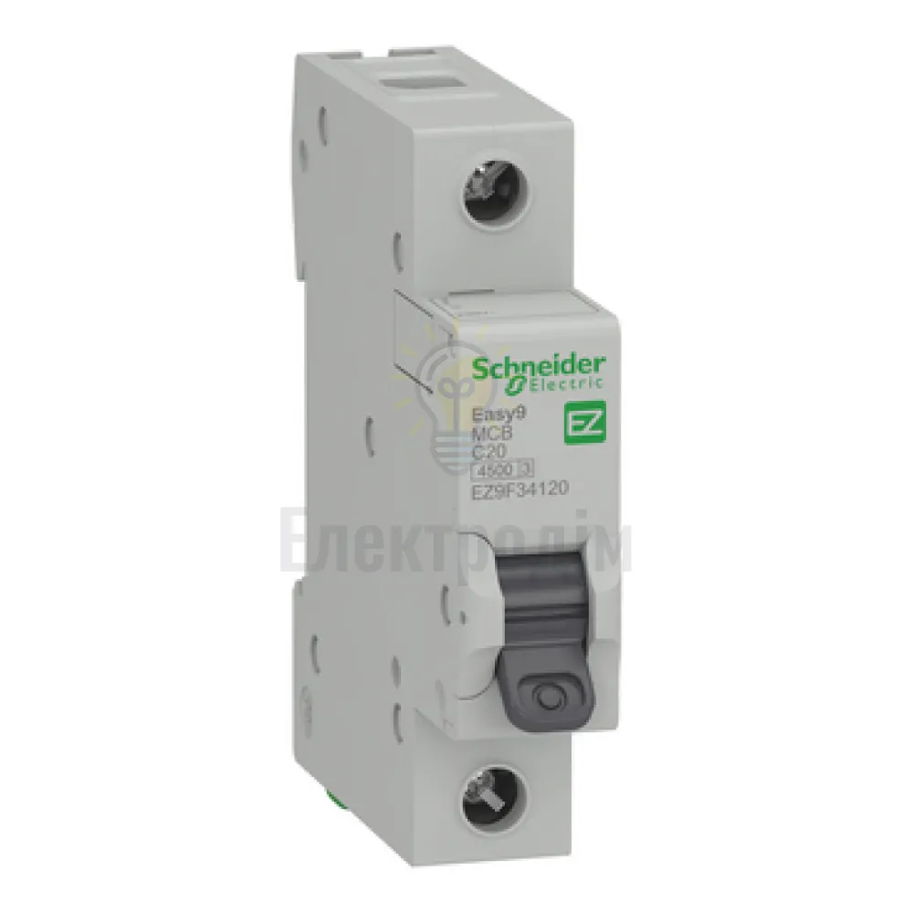 Автоматичний вимикач Schneider Electric EASY9 1P C 20А EZ9F34120 