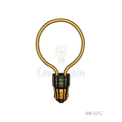 LED лампа VELMAX V-Filament-Decor-Груша, 4W, E27, 2700K, 260Lm 21-48-11 — купити в Електродім