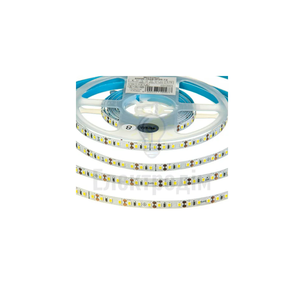 MOTOKO 600NW3528-12 (4000K-4500K) Світлодіодна стрічка smd3528 - подвійна щільність 1018558  - фото 2