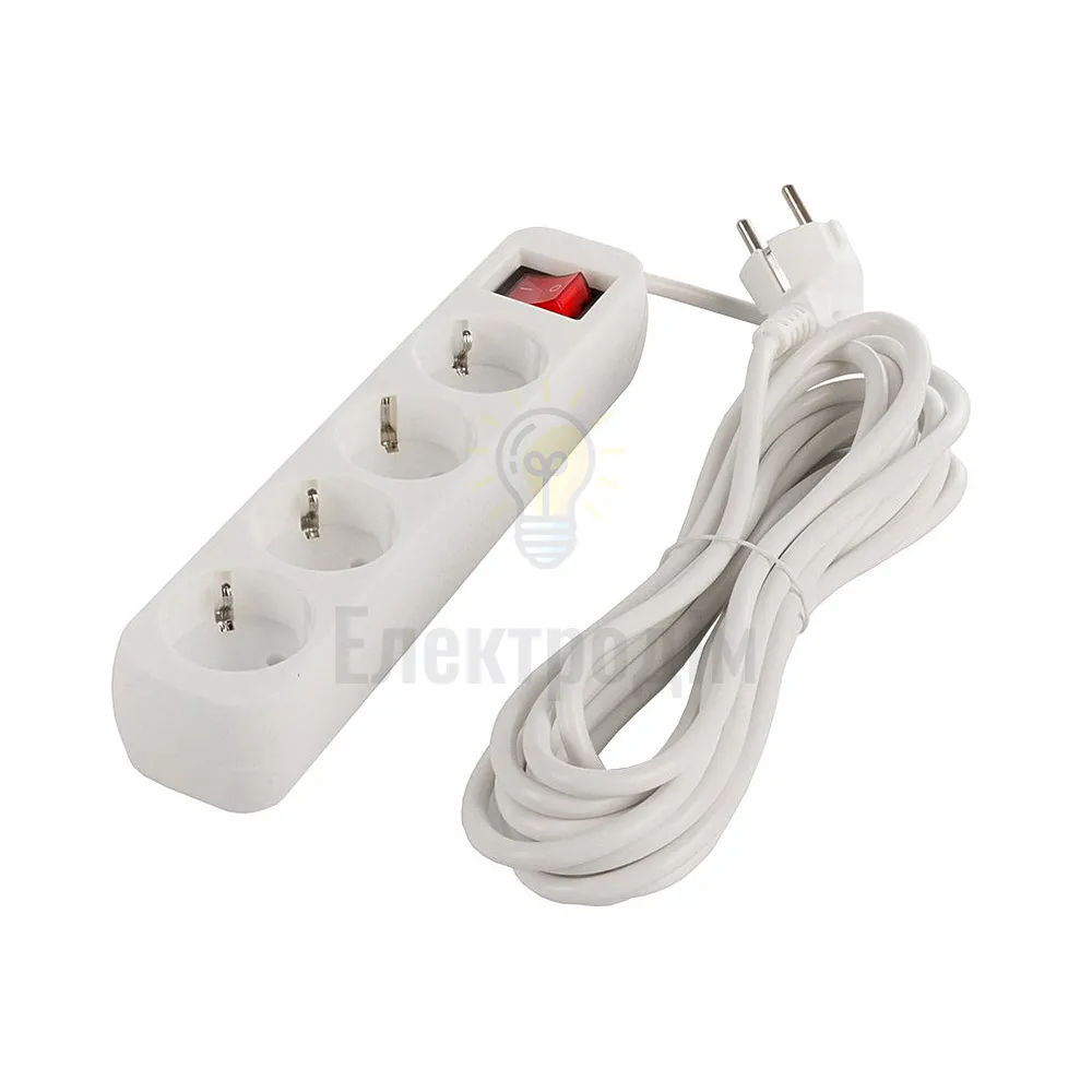 Подовжувач ColorWay Фільтр мережевий 4 розетки 2м білий CW-PSEA42W ColorWay CW-PSEA42W  - фото 4
