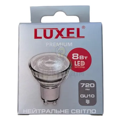 LUXEL Лампа LED MR 16 8w GU10 7000K 016-N — купити в Електродім