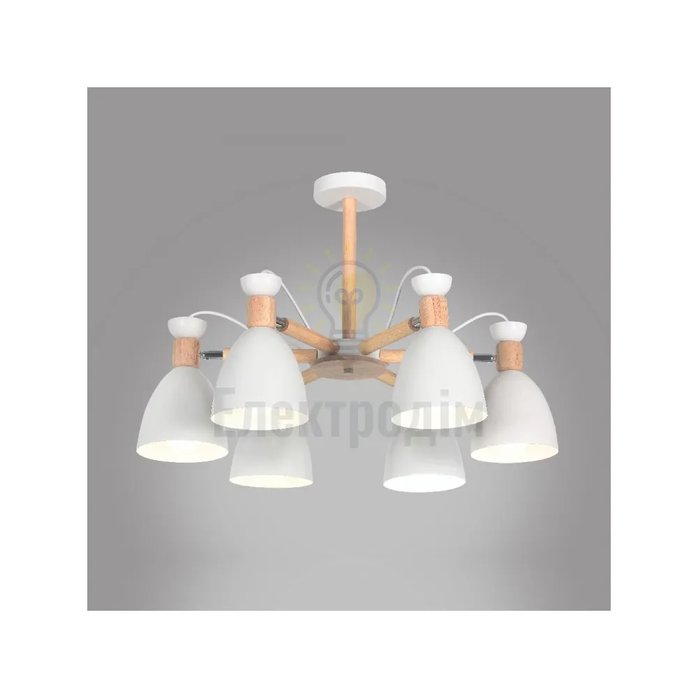 AL6196-1ARD 6*E27*40W 650*430mm білий SCANDY 80101  - фото 4