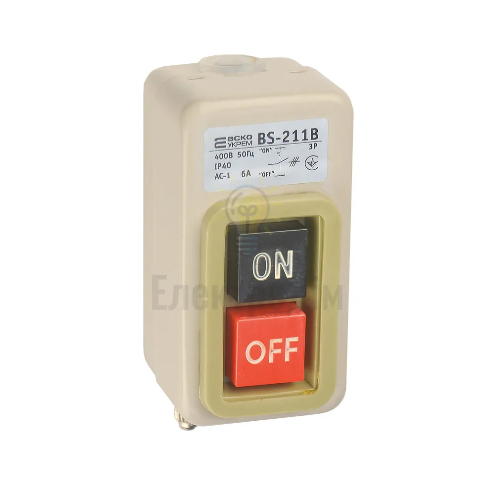 BS-211B Кнопковий виикач-розєднувач 6A A0140020209  - фото 2