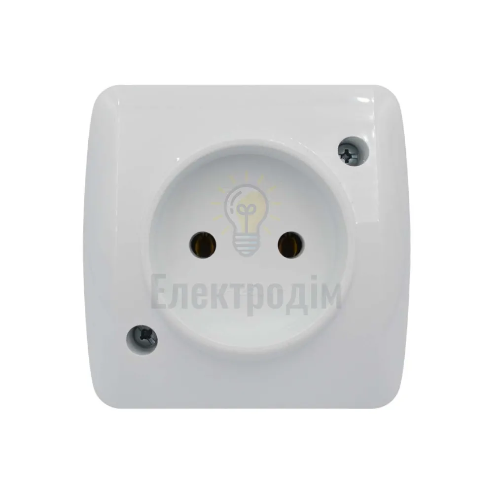 Розетка Alsu біла одинарна без заз 504-010200-215  - фото 2
