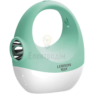 LED ліхтар кемпінговий LEBRON L-HL-617, 7.5W, 1200mAh*2 Li-Ion, зелений, USB 15-16-17 — купити в Електродім