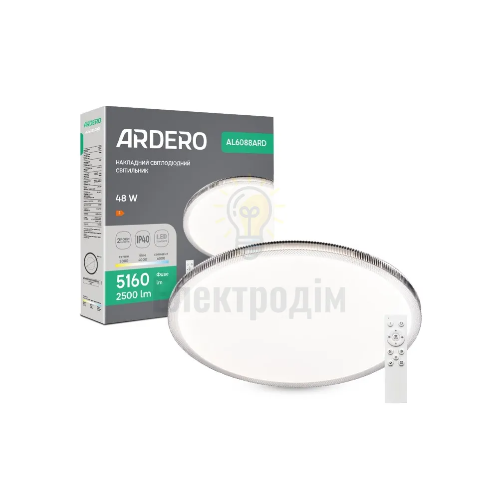 AL6088ARD 48W коло білий 2500Lm 3000-4000-6500K 375*65mm MODA SMART 80933 