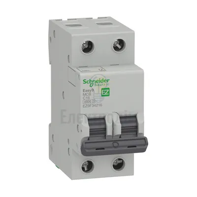Автоматичний вимикач Schneider Electric EASY9 2P C 16А EZ9F34216 — купити в Електродім