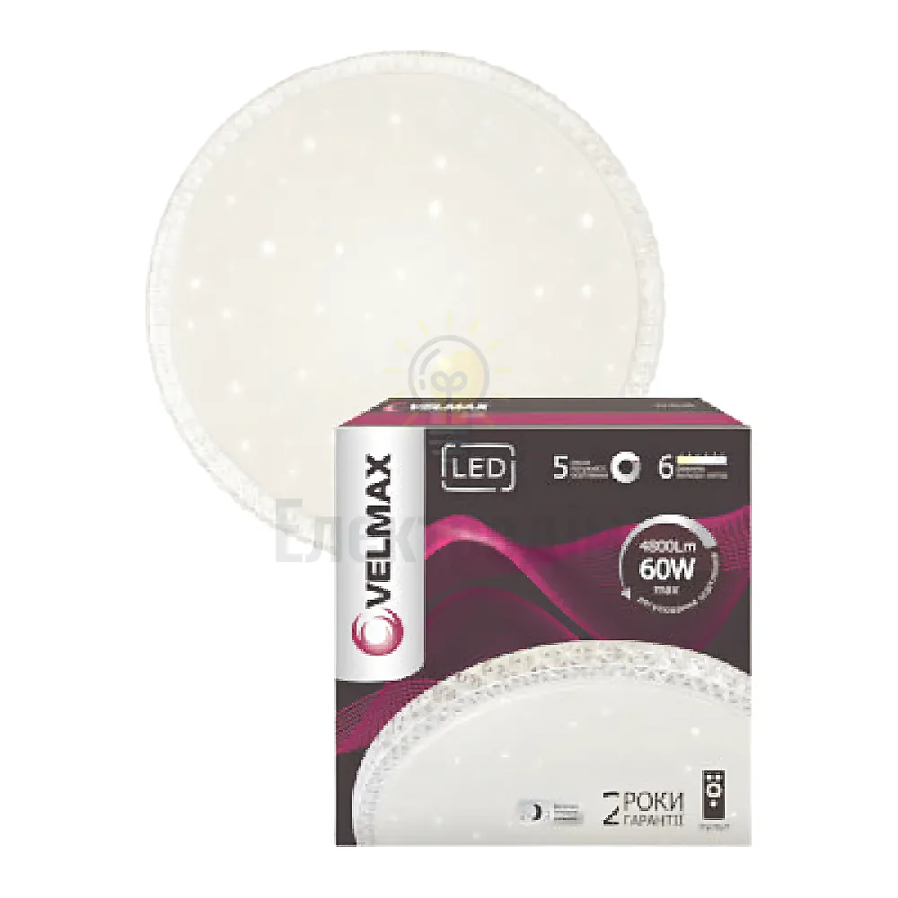 LED світильник VELMAX V-CL-CRYSTAL, 70W, smart, 500*80мм, 3000K-6500K, 4900Lm, пульт ДК. 23-42-61-1 