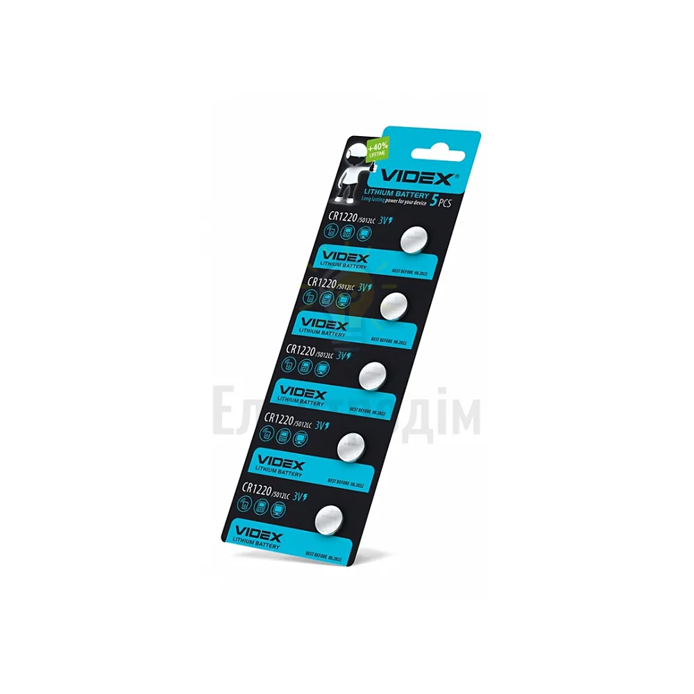 Батарейка Videx CR1220 5pcs BLISTER CARD CR1220 5pc 