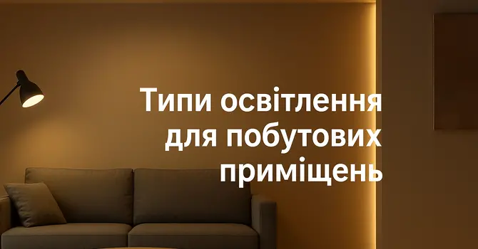 Типи освітлення для побутових приміщень — стаття в блозі Електродім