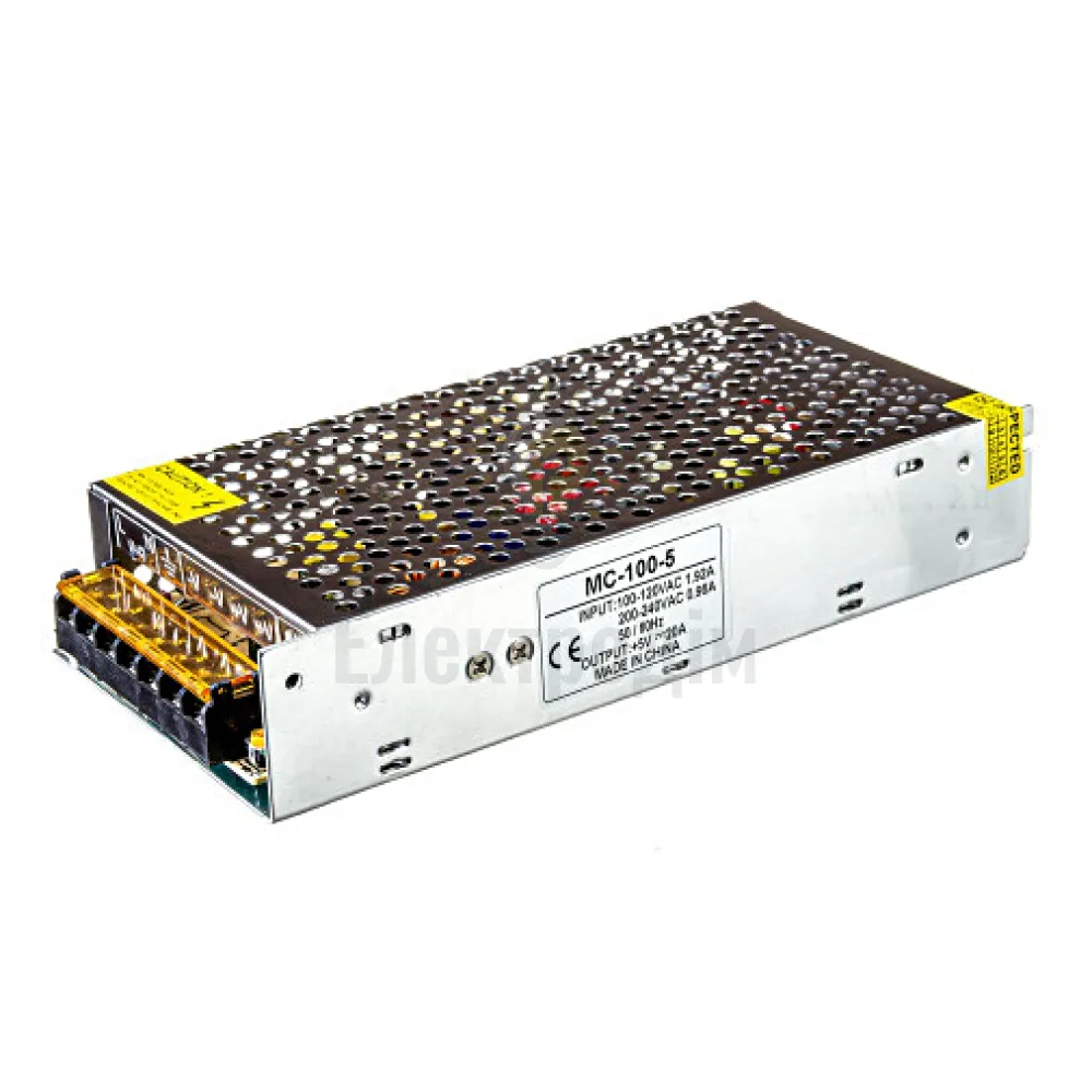 Блок  живлення 5в Блок питания 20А - 100W MC 5V IP20 1017936 