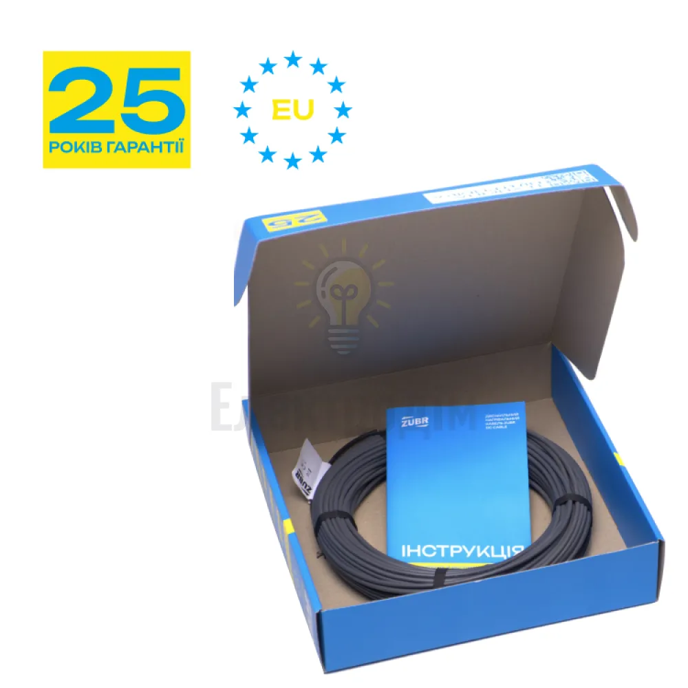 Нагрівальний кабель ZUBR DC Cable 17 / 440 Вт 2.6-3.2 м2 25.5м 98714  - фото 1