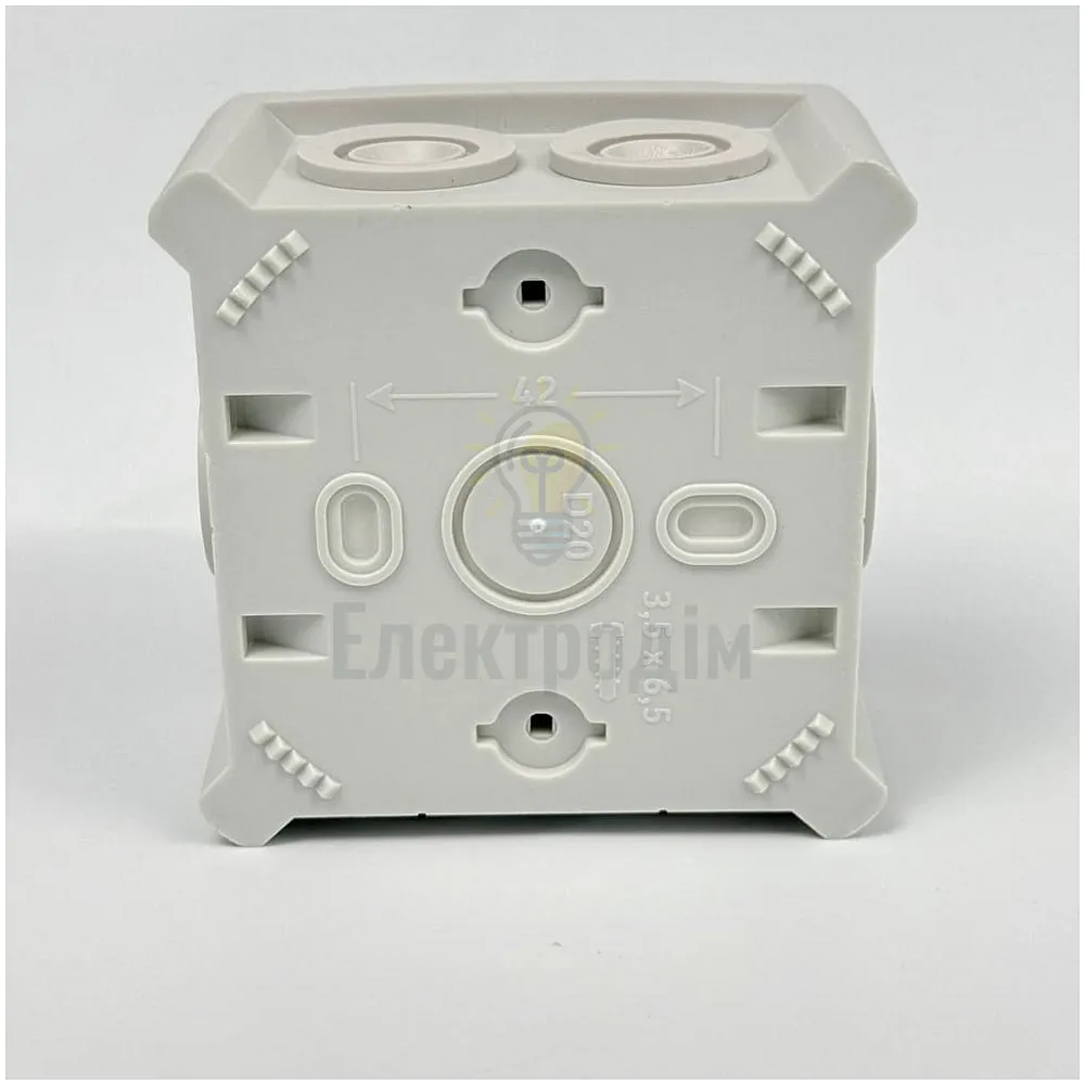 Коробка розподільча СКІМ K85 88х88х52 сіра IP55 В1102006  - фото 10