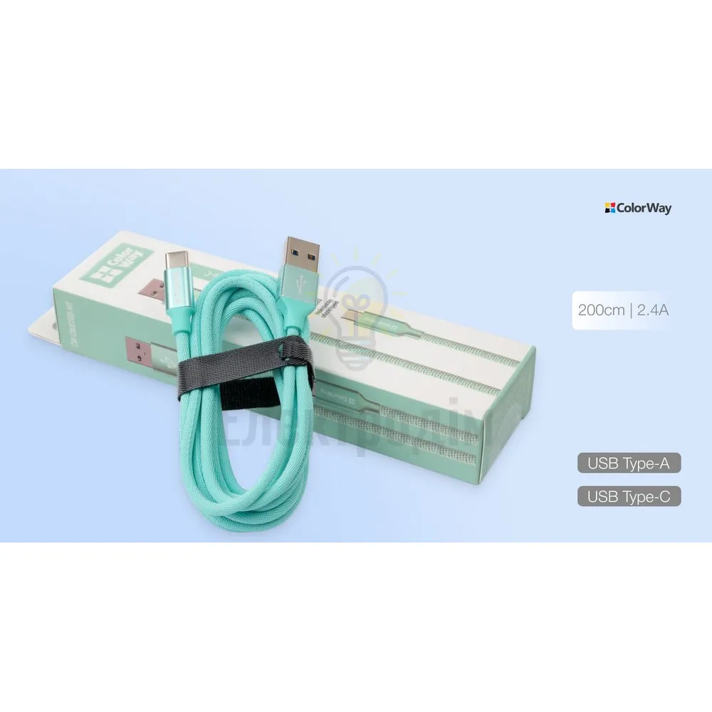 Кабель Colorway USB Type-C 2.4A 2м чорний CW-CBUC008-BK  - фото 8