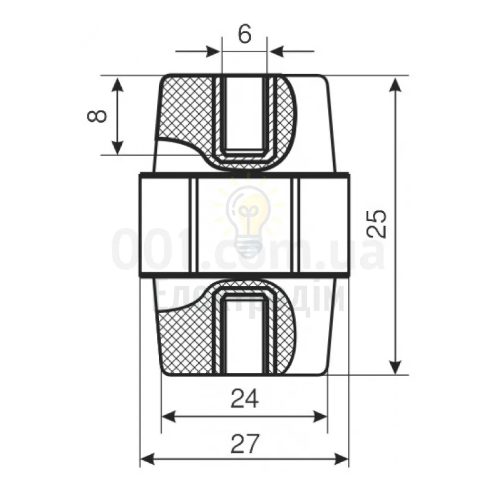Ізолятор-тримач SM25  АСКО A0150100001  - фото 1