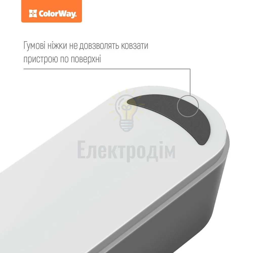 Подовжувач ColorWay Фільтр мережевий 4 розетки/4USB 2м білий CW-CHE44W ColorWay CW-CHE44W  - фото 11