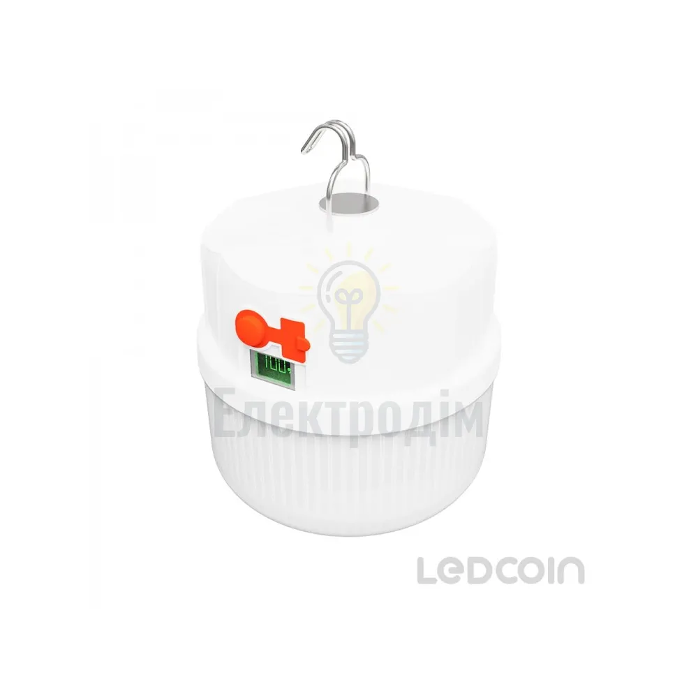 EL309 акум. світильник 13W, 100*105mm, 3*1200mAh (зм. акум. 18650), білий, LC 81171  - фото 6