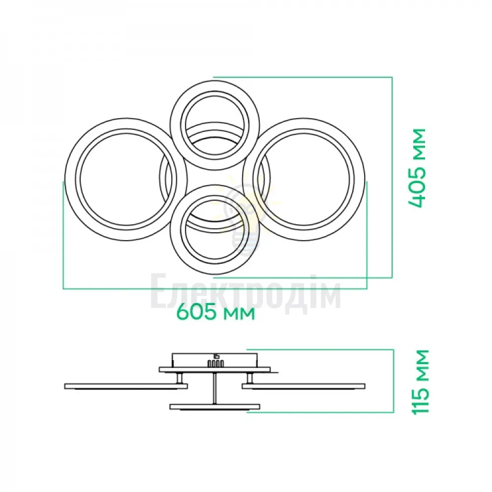 AL6450ARD 72W 5200Lm 3000K-6500K+purple 605*405*115mm SOFT R 80249  - фото 4
