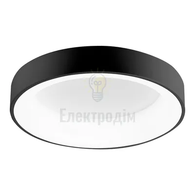LED світильник VELMAX V-СL-VERONA-R-Bl, max 40W*2, 2700K-6500K, пульт ДК, чорний, 230V 23-46-22 — купити в Електродім