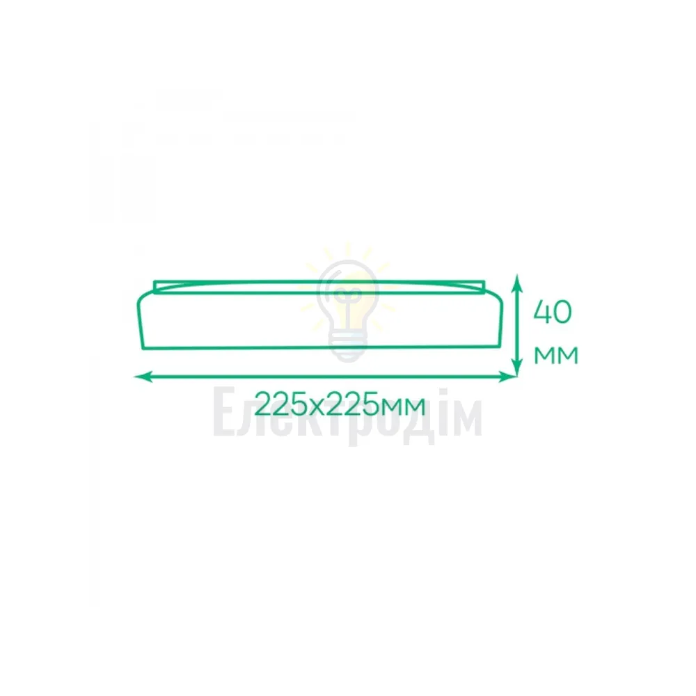 AL709ARD 32W квадрат накладний 3200Lm 5000K 225*225*40mm 80007  - фото 4