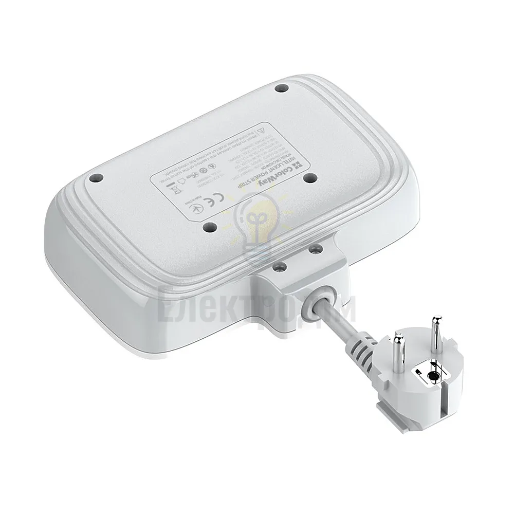Подовжувач ColorWay Фільтр мережевий 2 розетки/3USB-A/1Type-C CW-CHE24PDW ColorWay CW-CHE24PDW  - фото 3