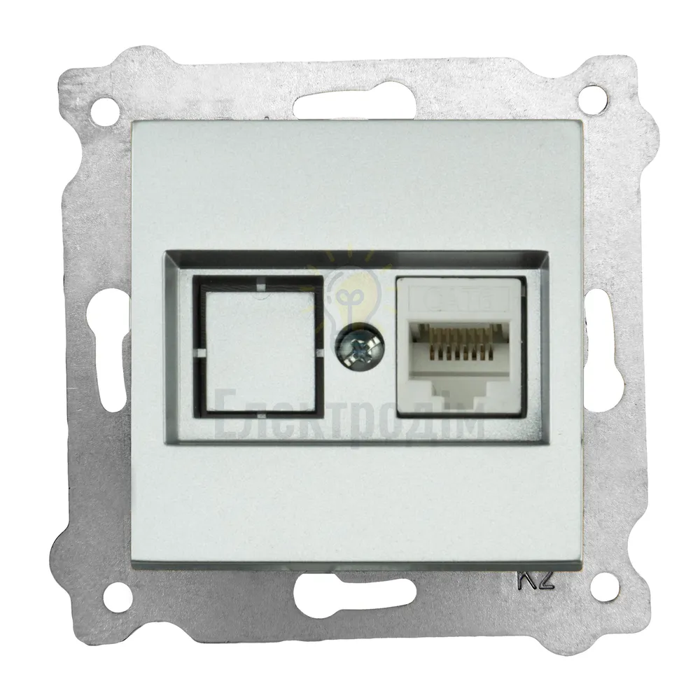 Механізм розетки срібло комп'ютерної (CAT6) 290-001003-253 