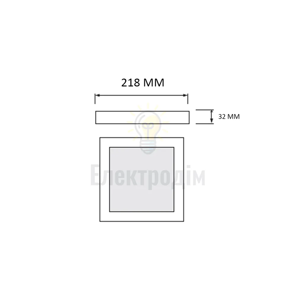 Світильник накладний LED 24W 3CCT 2270Lm ІР20 білий квадрат 016-084-0024-010  - фото 1
