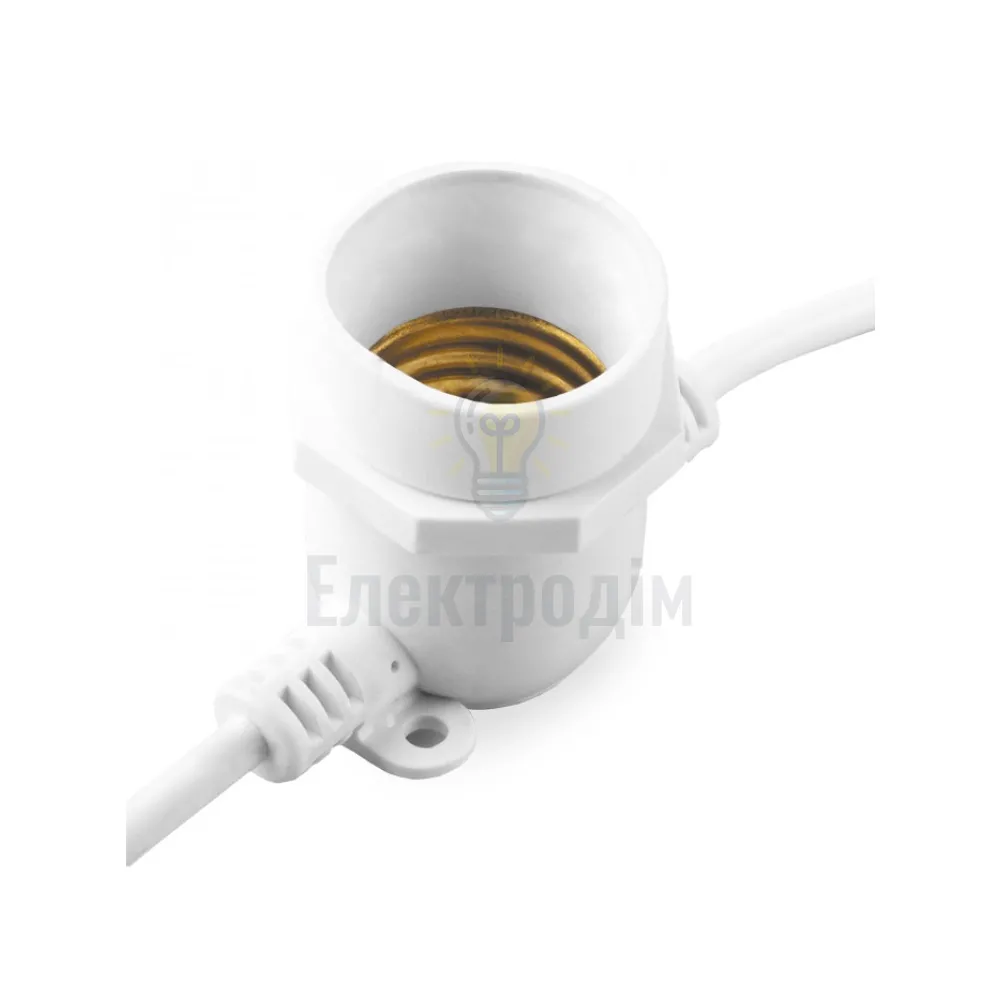Гірлянда Белт-лайт CL50- 8 230V,10*Е27 шаг 50см, 5м+3м шнур, білий IP65 29884 