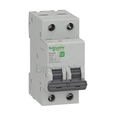 Автоматичний вимикач Schneider Electric EASY9 2P C 20А EZ9F34220 — купити в Електродім
