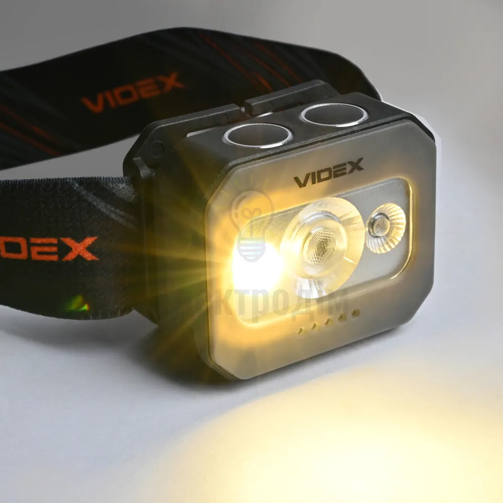 Налобний світлодіодний ліхтарик VIDEX VLF-H086 400Lm 3000K/5000K/RED (20шт/ящ) VLF-H086  - фото 8