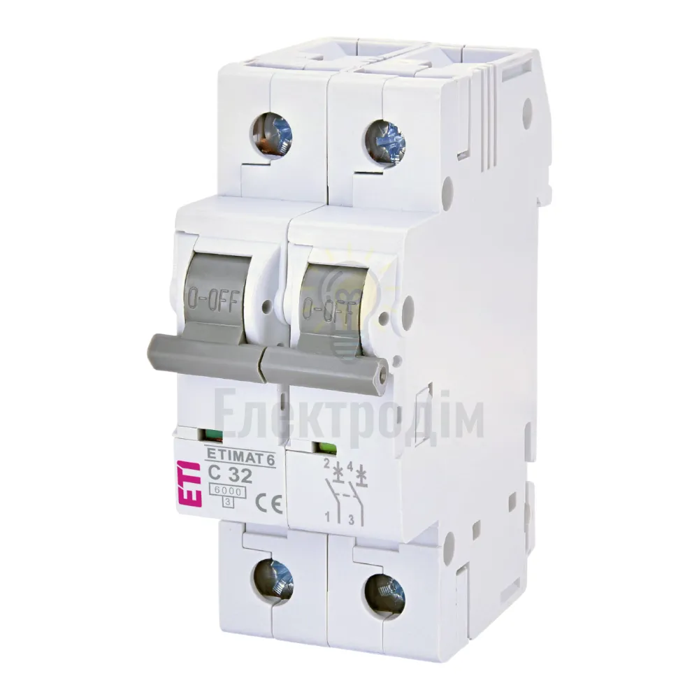 Авт. вимикач ETIMAT 6 2p C 32А (6 kA) 2143519 