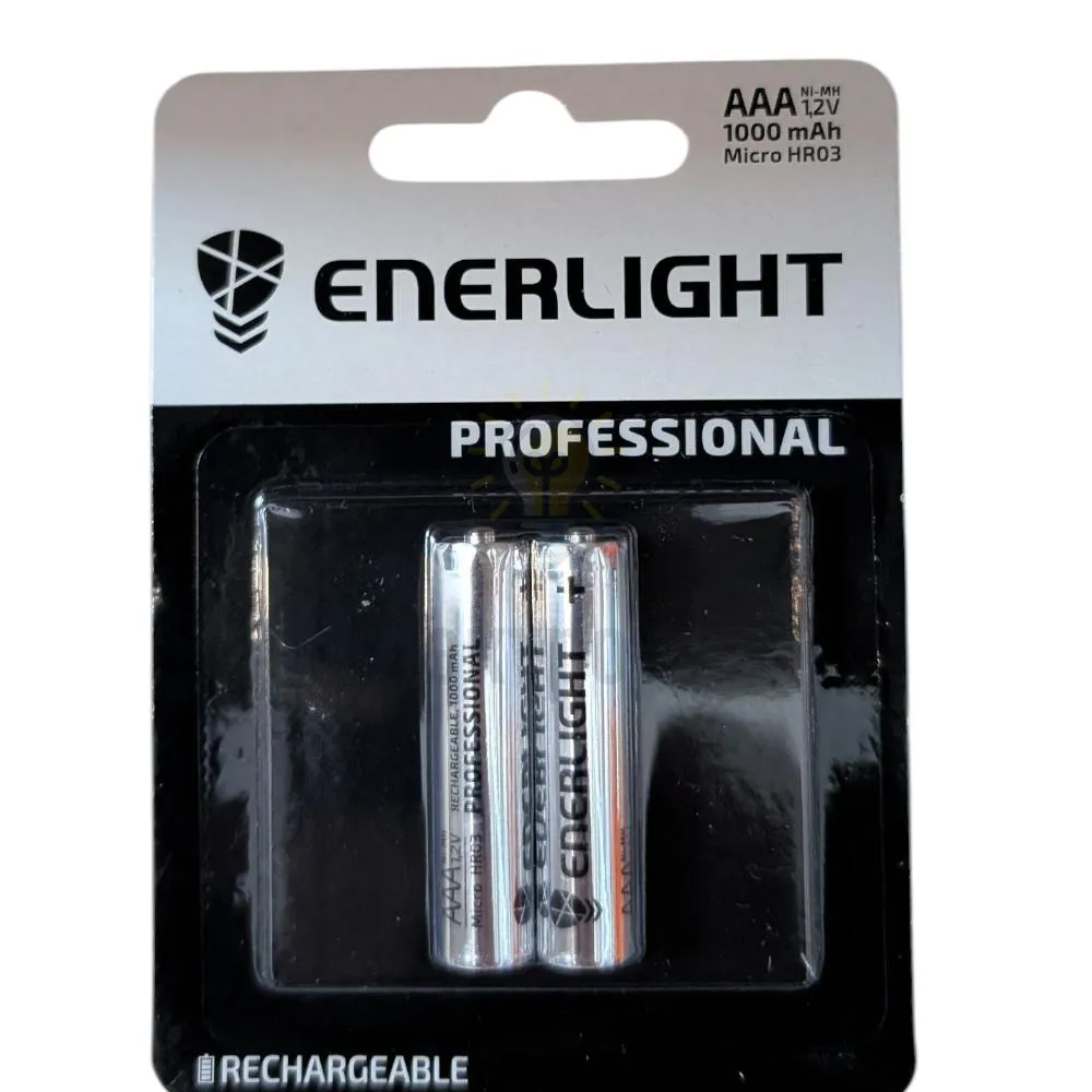 Батарейка Акумулятор ENERLIGHT Professional HR03/AAA 1000mAh BLI 2 30320102 