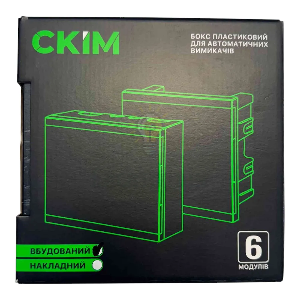 Бокс пластиковий СКІМ на 06 модулів, вбудований, чорний прозорі двері IP40 С11902020  - фото 7