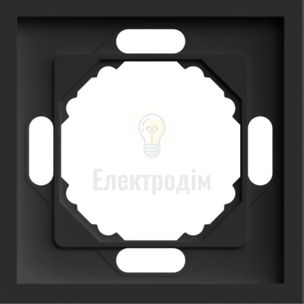 EF101-B рамка 1-місна універсальна чорний Soft 80754 