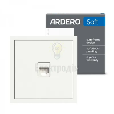ER151PC-W розетка комп’ютерна, механізм білий Soft 80722 — купити в Електродім