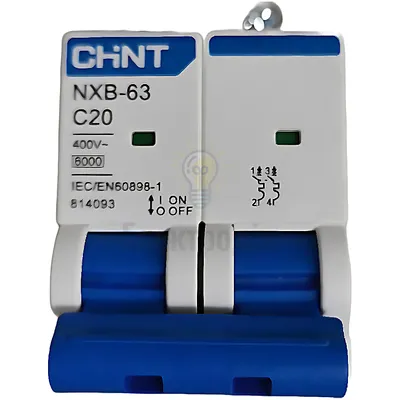 Автоматичний вимикач NXB-63 2P 6kA C20 814093 — купити в Електродім