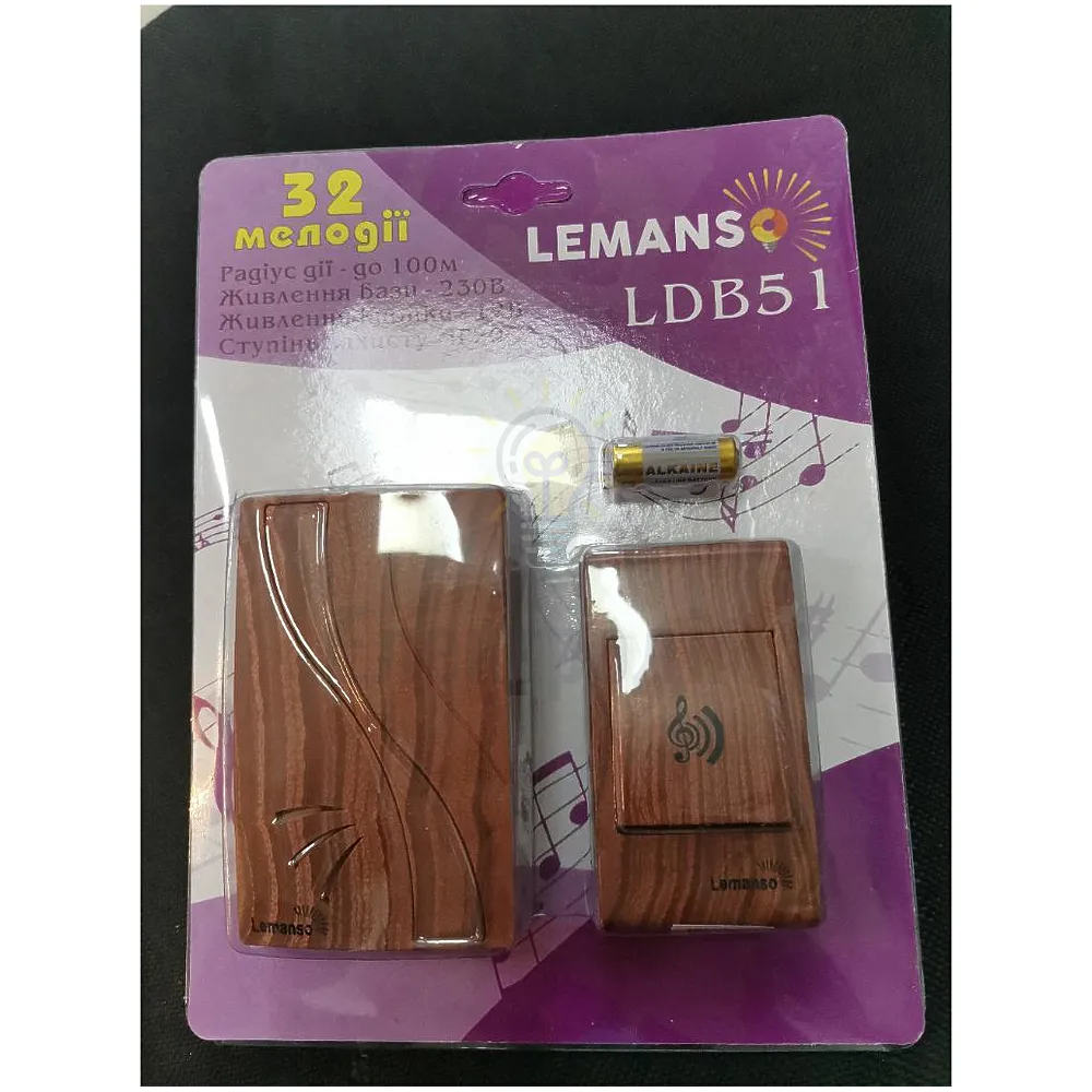 Звонок Lemanso 230V вишня LDB51 