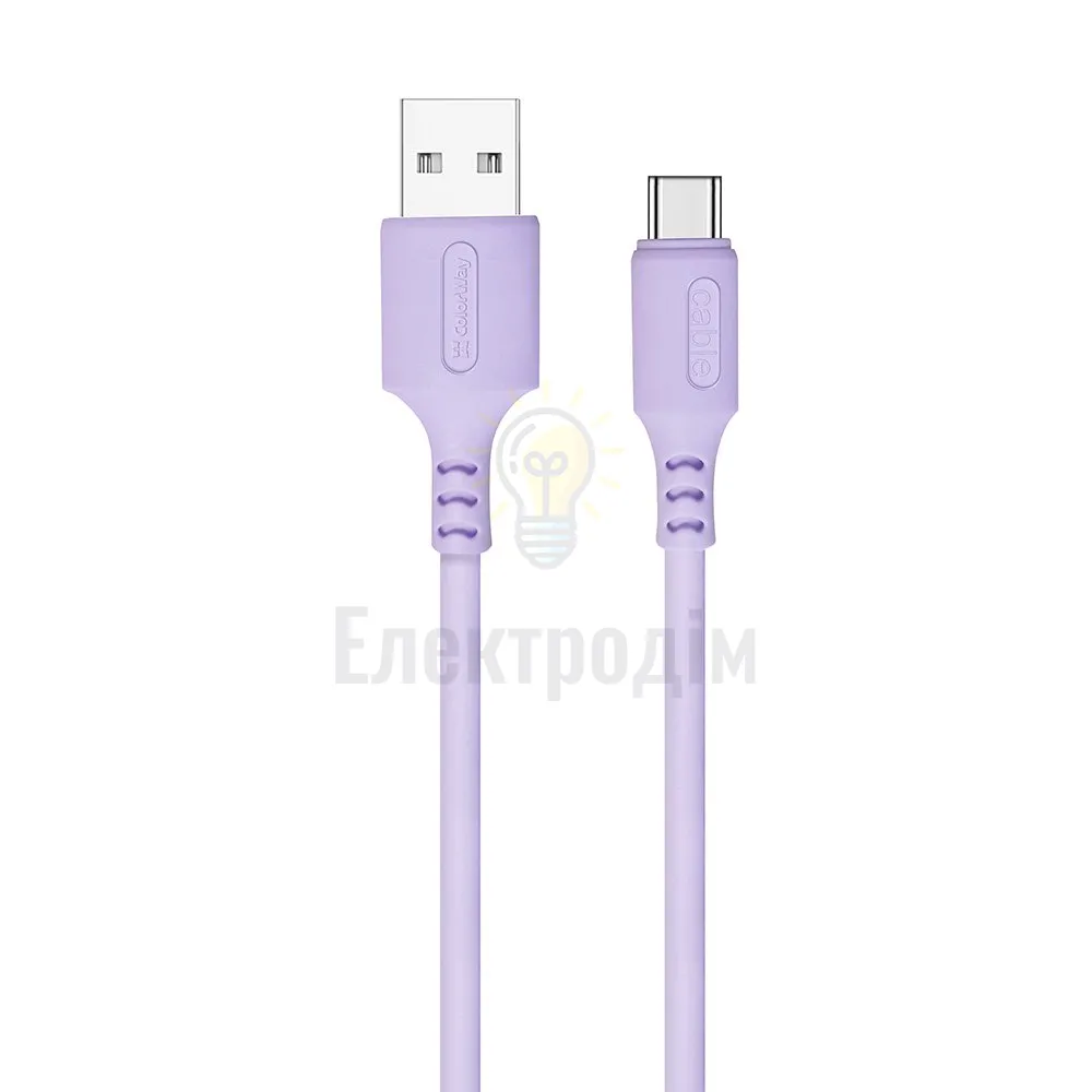 Кабель USB Type-C ColorWay CW-CBUC044-PU 2,4A 1м фіолетовий CW-CBUC044-PU  - фото 1