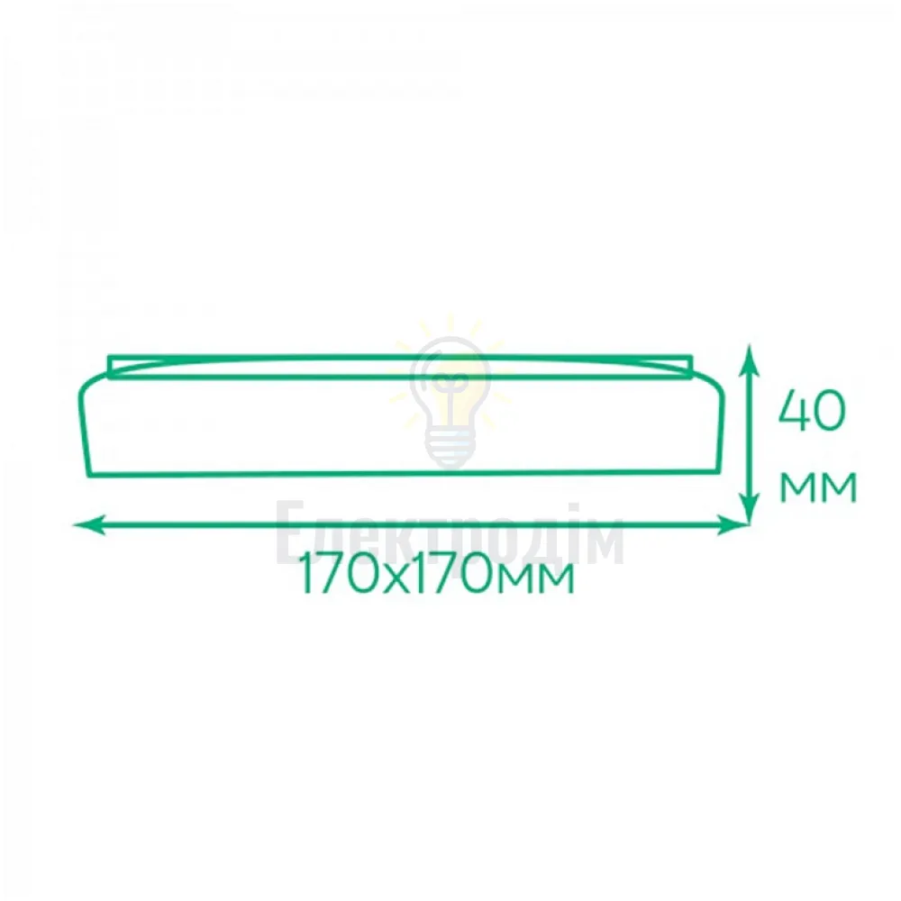 AL709ARD 24W квадрат накладний 2400Lm 5000K 170*170*40mm 80006  - фото 4