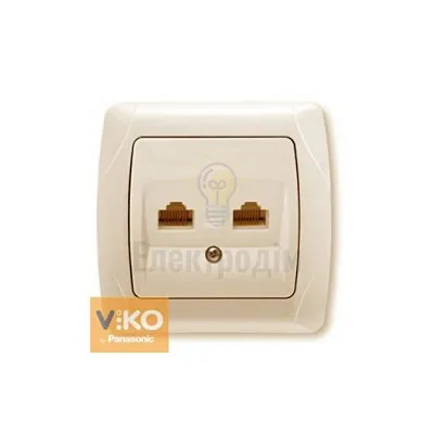 Розетка Viko Carmen Крем розетка компютерна 2-на 90562034 — купити в Електродім