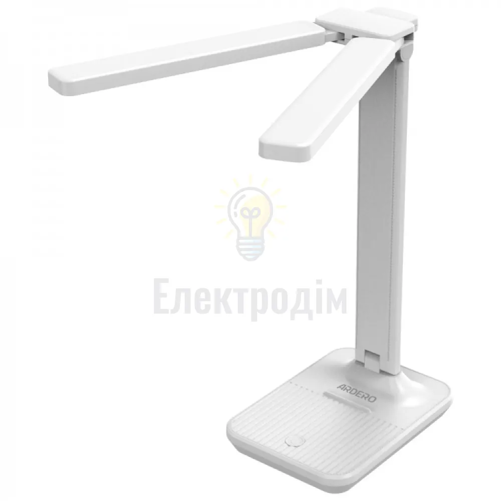 DE1738ARD настільний світильник білий 7W 2700K-6500K 400LM , акум. 1200mA*2, (12.2*16.6*31.7cm) IP20 80461  - фото 2