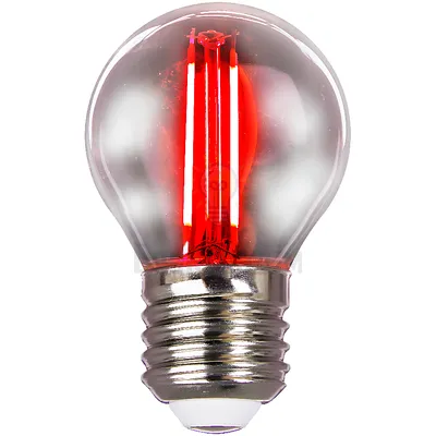 LED лампа філаментна VELMAX V-Filament-G45, 2W, E27, червона, 200Lm 21-41-32-1 — купити в Електродім