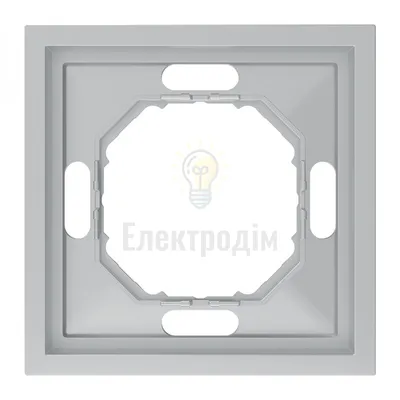 EF101-S рамка 1-місна універсальна срібло Soft 80806 — купити в Електродім