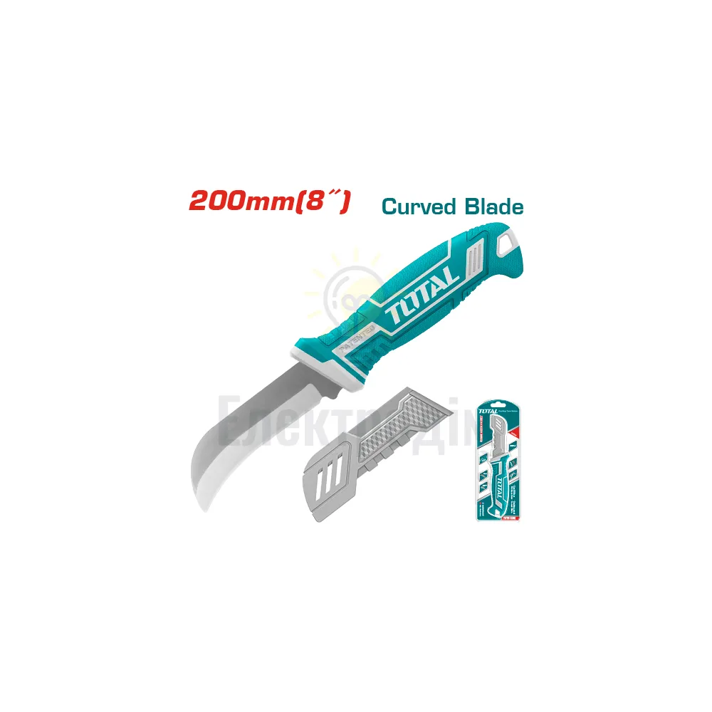 Ніж електрика TOTAL THT51882, вигнуте лезо, довжина 200мм THT51882 