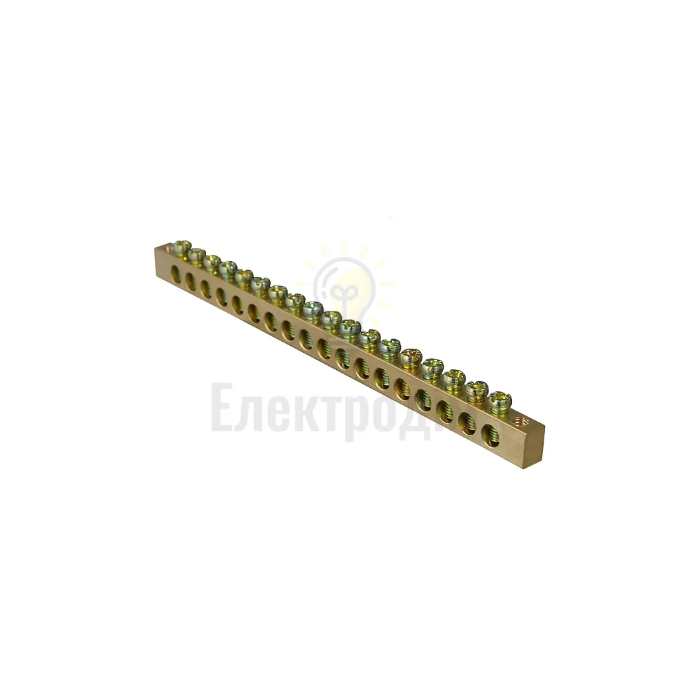 Шина нульова ACKO 6x9 мм 18 отворів бруском A0150120070 